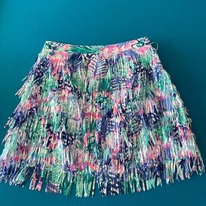 Lilly Pulitzer Kelsie Fringe Mini Skirt 2/4
